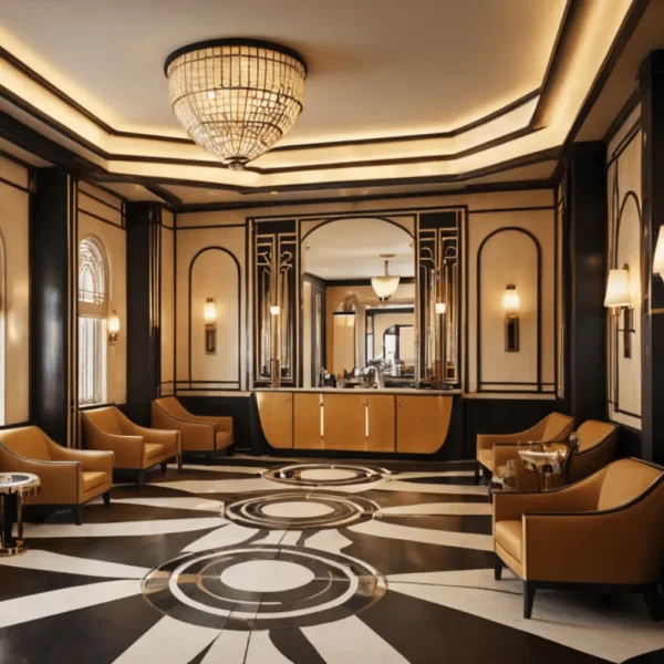 Art Deco Inspired Lounge Chair