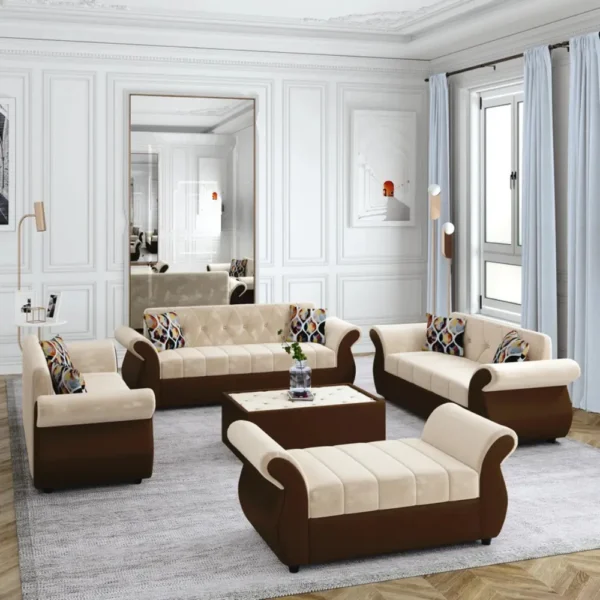 Bharat Lifestyle Alina Fabric Sofa Set