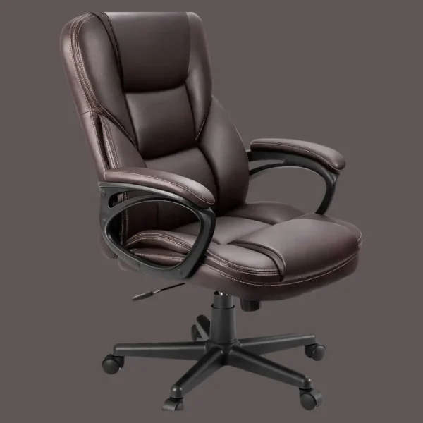 Lacoo Faux Leather High-Back Executive Office Chair with Lumbar Support